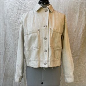 Vince Oversized Cropped Denim Jacket